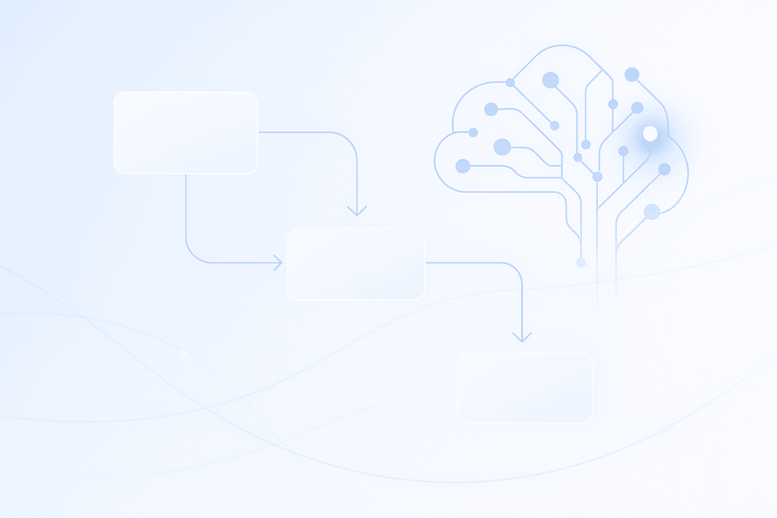 AI analyzing business processes visualization