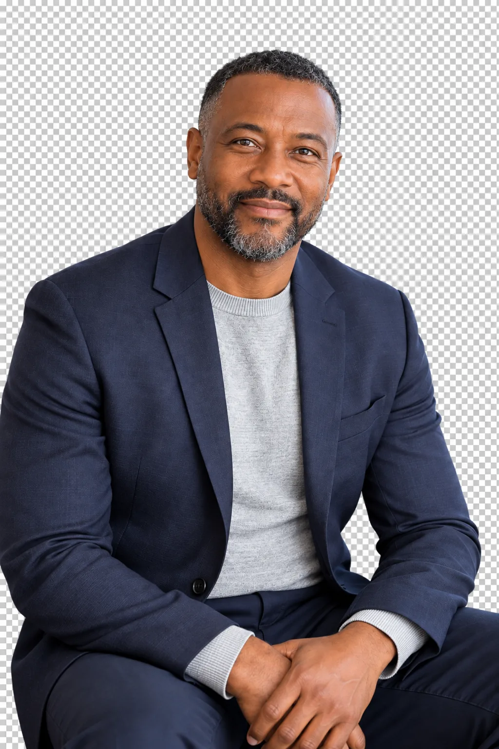 Marcus Bennett, an illustrative professional with an AI-generated portrait